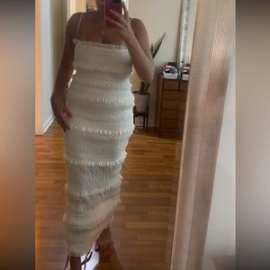 House of CB - White Ruffle Dress